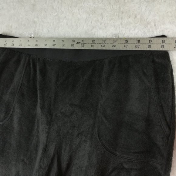 AnyBody Womens Pants Joggers‎ Fuzzy Black Pockets Pull On Elastic Waist L - Picture 7 of 12